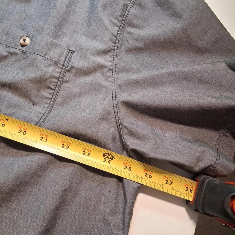 Mens The North Face gray button-up shirt  workwear vibes utilitarian
